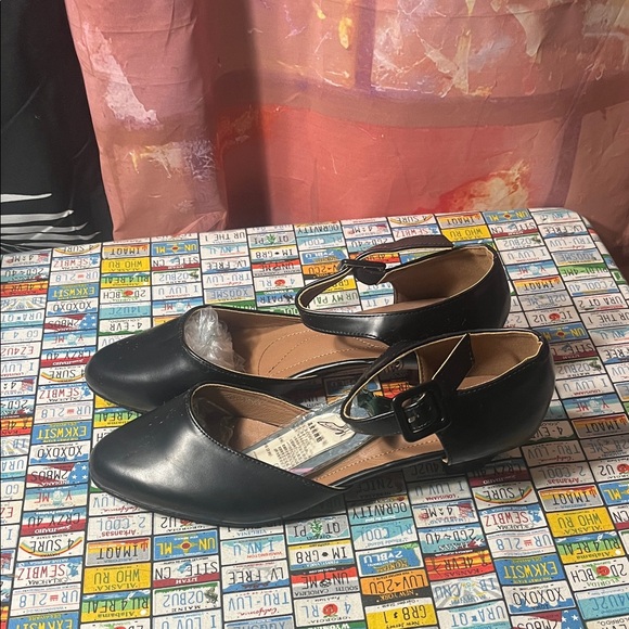 Women’s Black Mary Jane Low Heel Shoes – Size 12 (LIURUJIA, New Without Box) - Picture 1 of 8